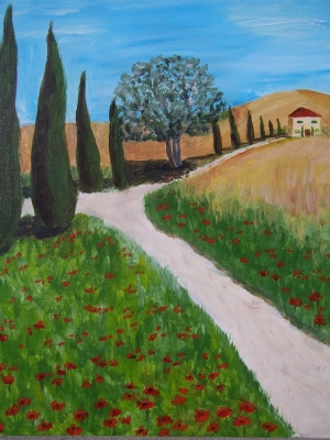 Countryside with Poppies