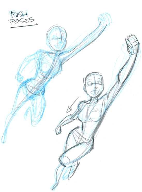 How to Art — Action pose practice 1 by Nsio