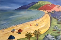 Beach Life-Large 24x30 Canvas Painting 2 Day Class (2nd Day)